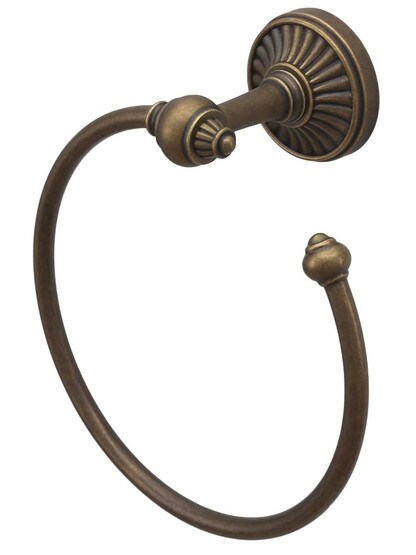 Tuscany Towel Ring in German Bronze.
